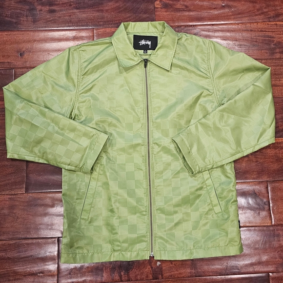 Stussy Other - Stussy Men's Light Green Checkered Jacket
